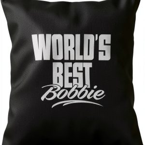 World's Best Bobbie Throw Pillow by Bobbie Designs 18x18 Multicolor-0