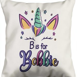 First Name Bobbie Personalized B Is For Bobbie Throw Pillow-0