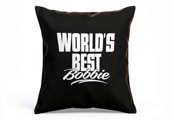 World's Best Bobbie Throw Pillow by Bobbie Designs 18x18 Multicolor-2
