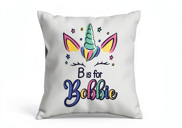 First Name Bobbie Personalized B Is For Bobbie Throw Pillow-2