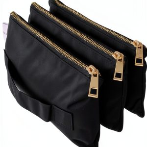 Accordion Travel Makeup Bag BOBBIE 6x9 3-Compartment Water-Resistant-0