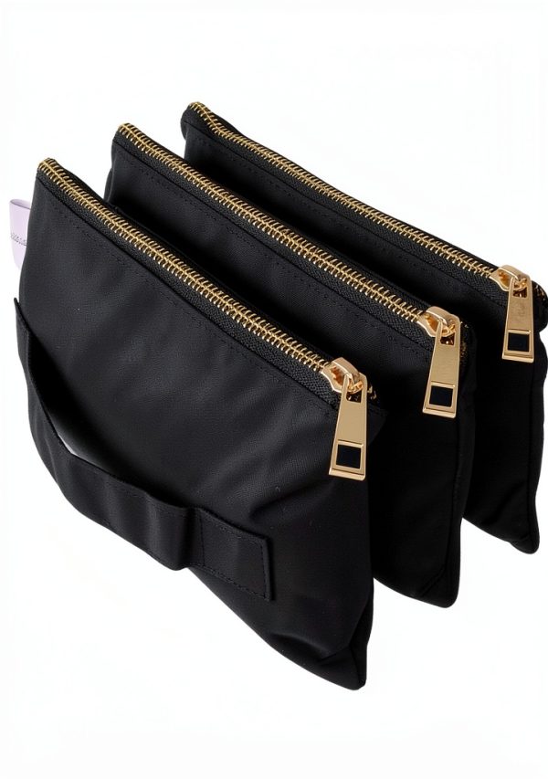 Accordion Travel Makeup Bag BOBBIE 6x9 3-Compartment Water-Resistant-0