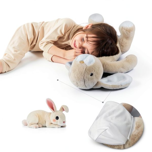 Rabbit Weighted Stuffed Animal Bobbie Laxi 17 Inch Plush Toy-1