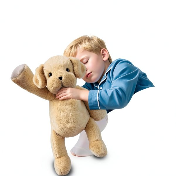 Weighted Stuffed Animal Yellow Dog Pillow 24" 4.5lb Bobbie & Laxi-6