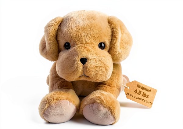 Weighted Stuffed Animal Yellow Dog Pillow 24" 4.5lb Bobbie & Laxi-0