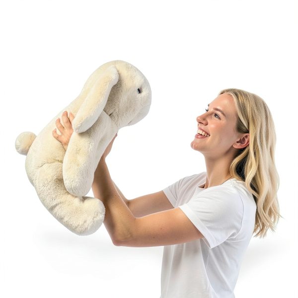Rabbit Weighted Stuffed Animal Bobbie Laxi 17 Inch Plush Toy-3